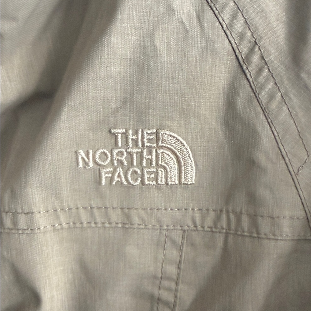 The North Face Khaki Jacket with Teal Lining - Picture 3 of 8